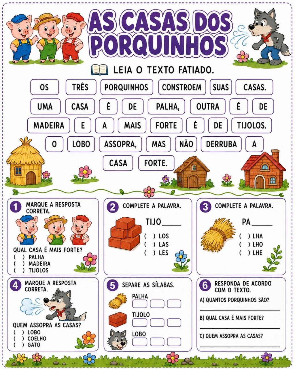 Exemplo de atividade pedagógica 10 do Kit de Textos Fatiados